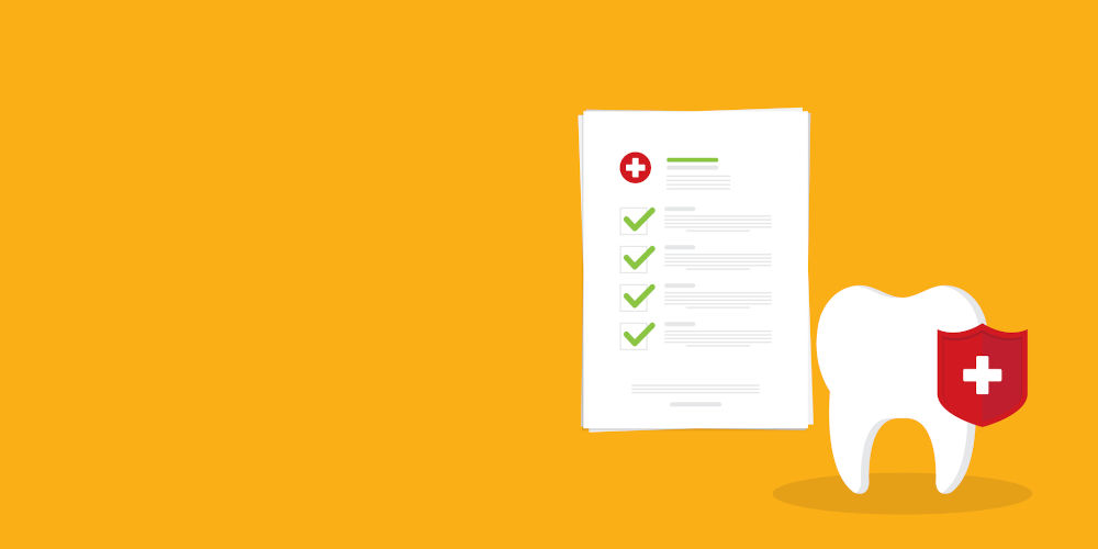Illustration of dental care and emergency aftercare steps for patients