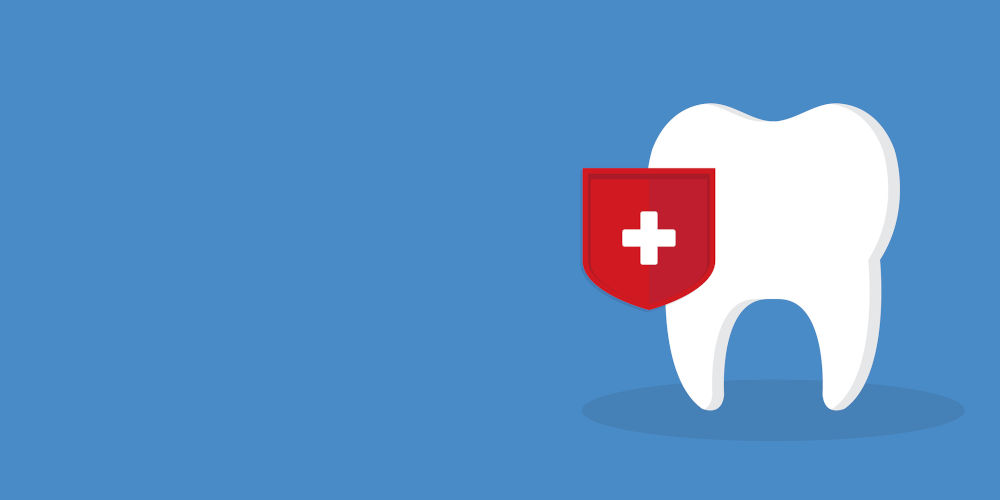 Illustration of dental care protection, highlighting emergency dentist services